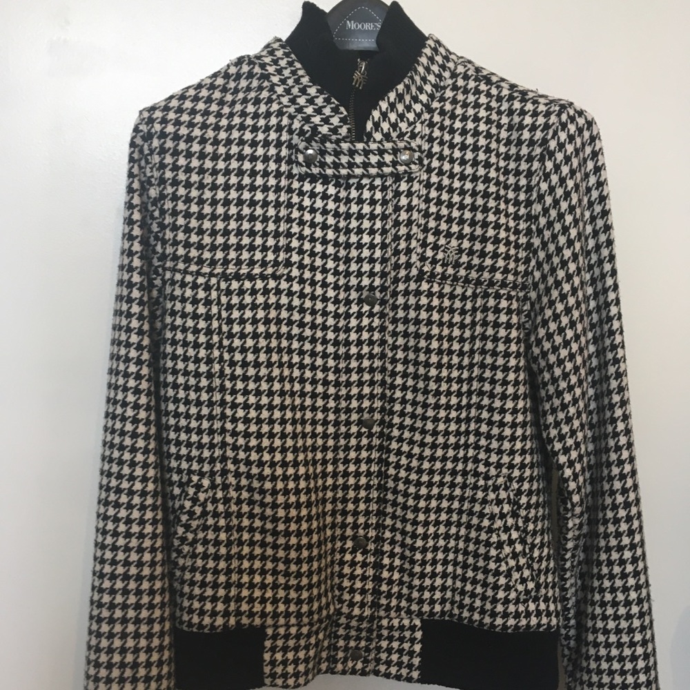 Fitted houndstooth jacket